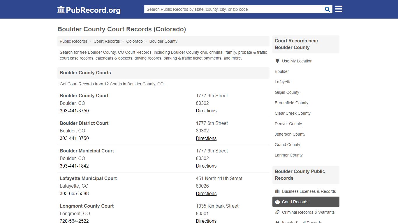 Free Boulder County Court Records (Colorado Court Records) - PubRecord.org